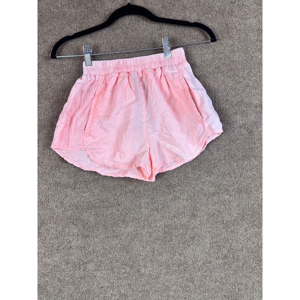 Mags & Pye Hot Pants Womens XS Pink Satin Viscose Elastic Waist Casual